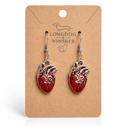 Anatomical Heart Earrings by Longdog & Whisker