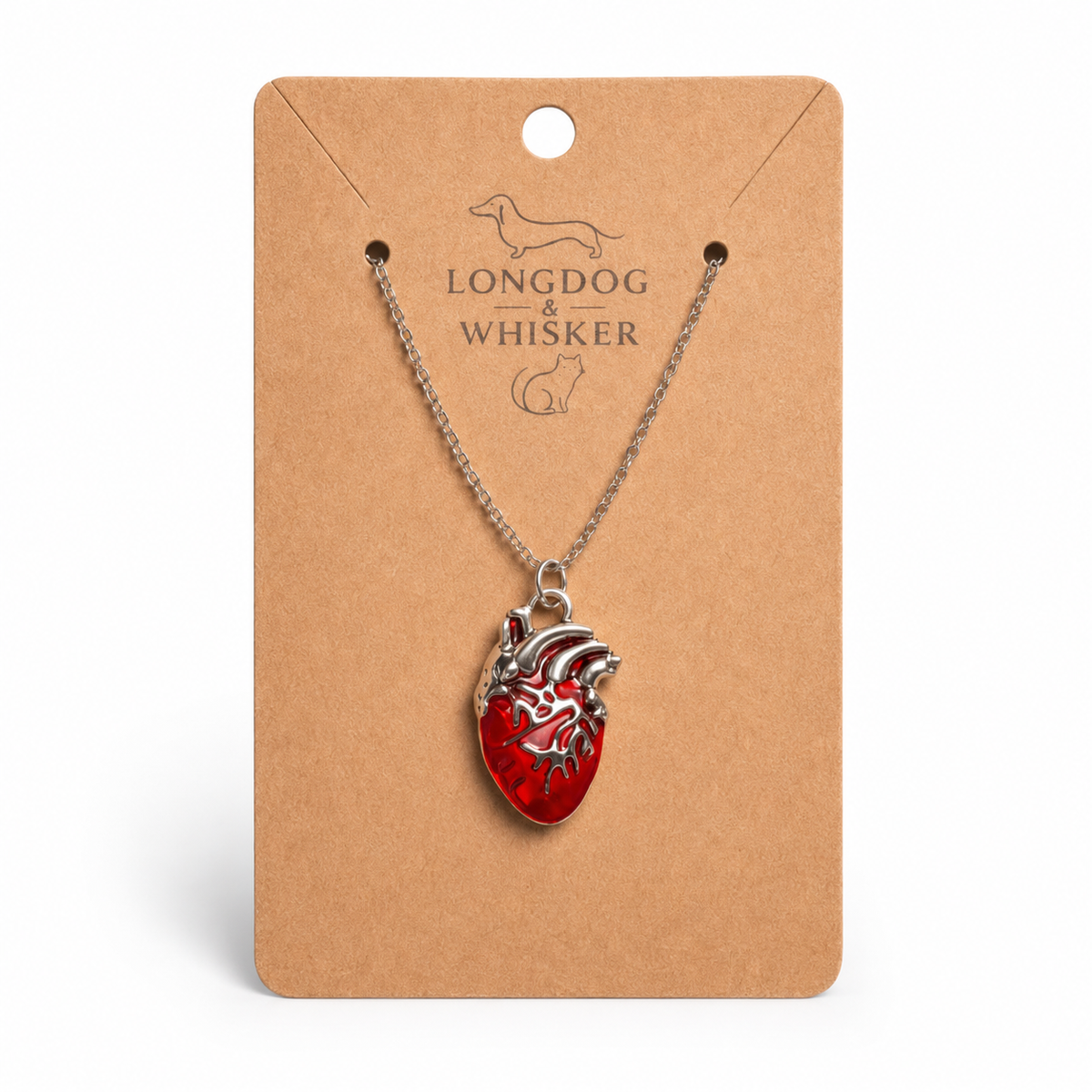 Anatomical Heart Necklace by Longdog & Whisker