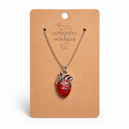 Anatomical Heart Necklace by Longdog & Whisker