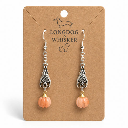 Batty Pumpkin Earrings on Longdog & Whisker product card