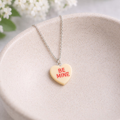 Be Mine Necklace - Yellow displayed in a lifestyle product photo