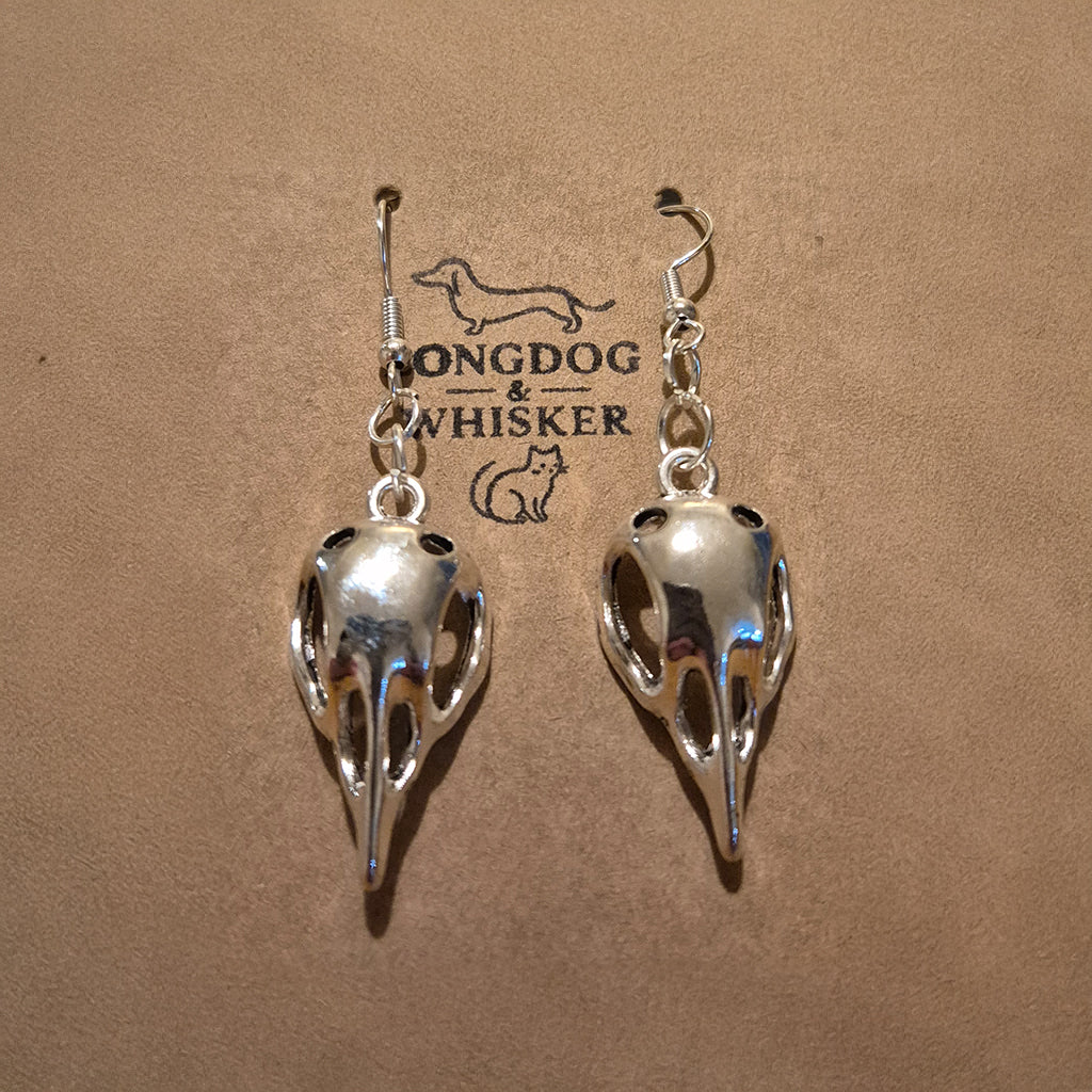 Bird Skull Earrings - Design 4