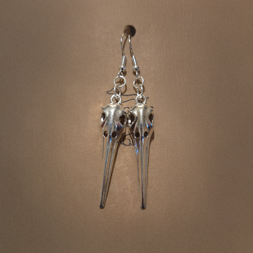 Bird Skull Earrings - Design 1