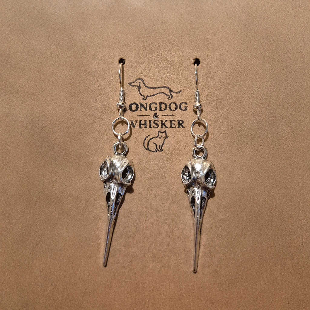 Bird Skull Earrings - Design 3