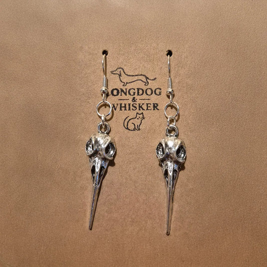Bird Skull Earrings - Design 3