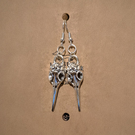 Bird Skull Earrings - Design 2
