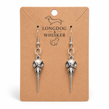 Bird Skull Earrings - Design 3 by Longdog & Whisker