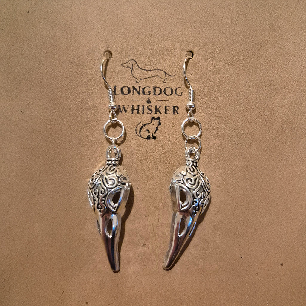 Bird Skull Earrings - Design 5
