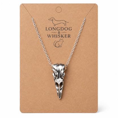 Bold Bird Skull Necklace by Longdog & Whisker