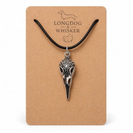 Bird Skull Design 5 Necklace by Longdog & Whisker
