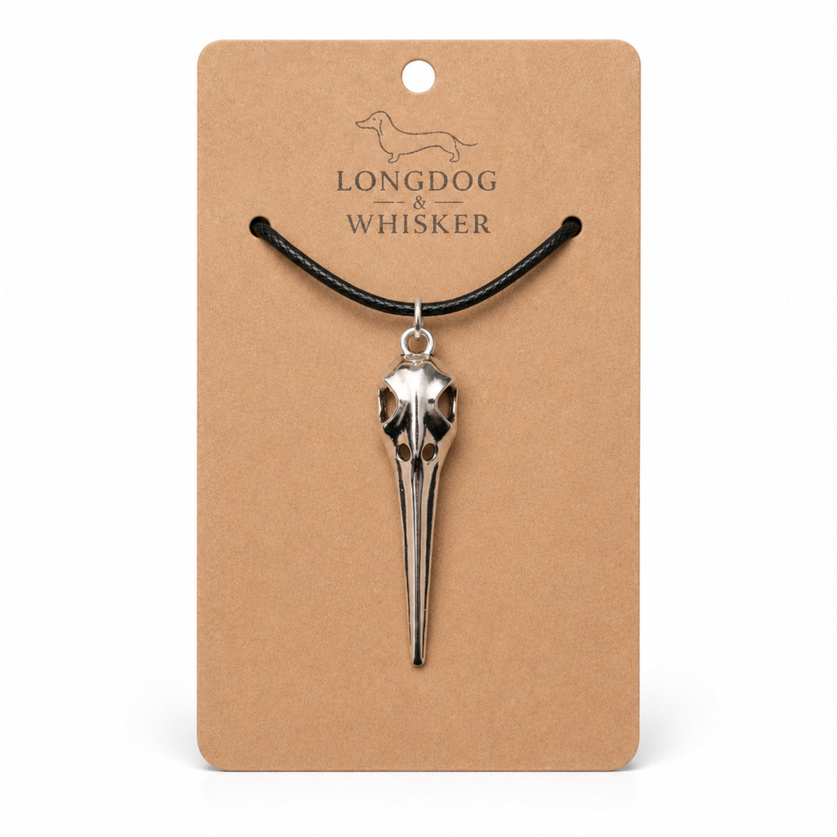 Classic Bird Skull Necklace by Longdog & Whisker