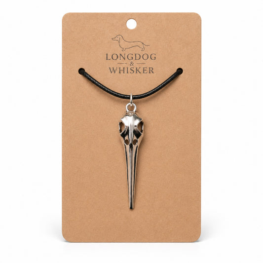 Bird Skull Design 1 Necklace by Longdog & Whisker