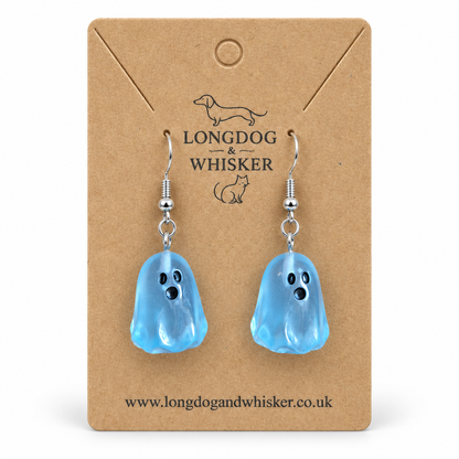 Blue Ghost Earrings on Longdog & Whisker product card
