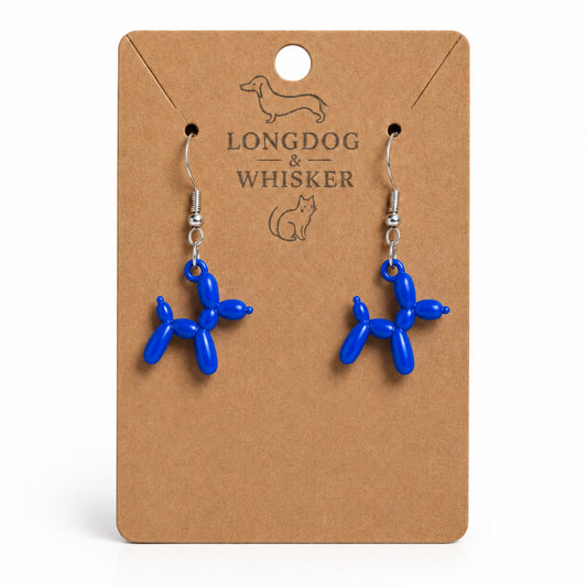 Blue Balloon Dog Earrings on Longdog & Whisker product card