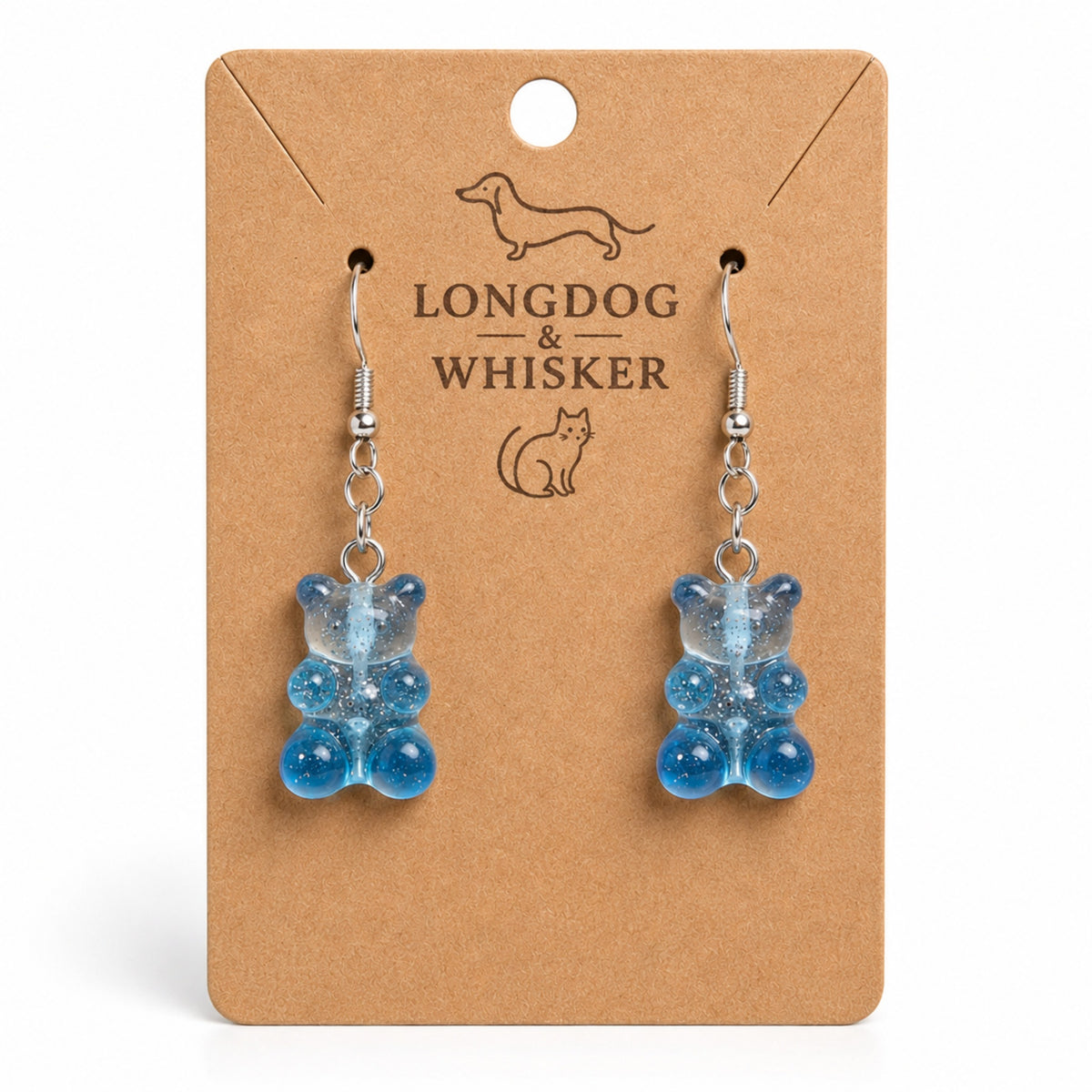 Gummy Bear Earrings - Blue by Longdog & Whisker