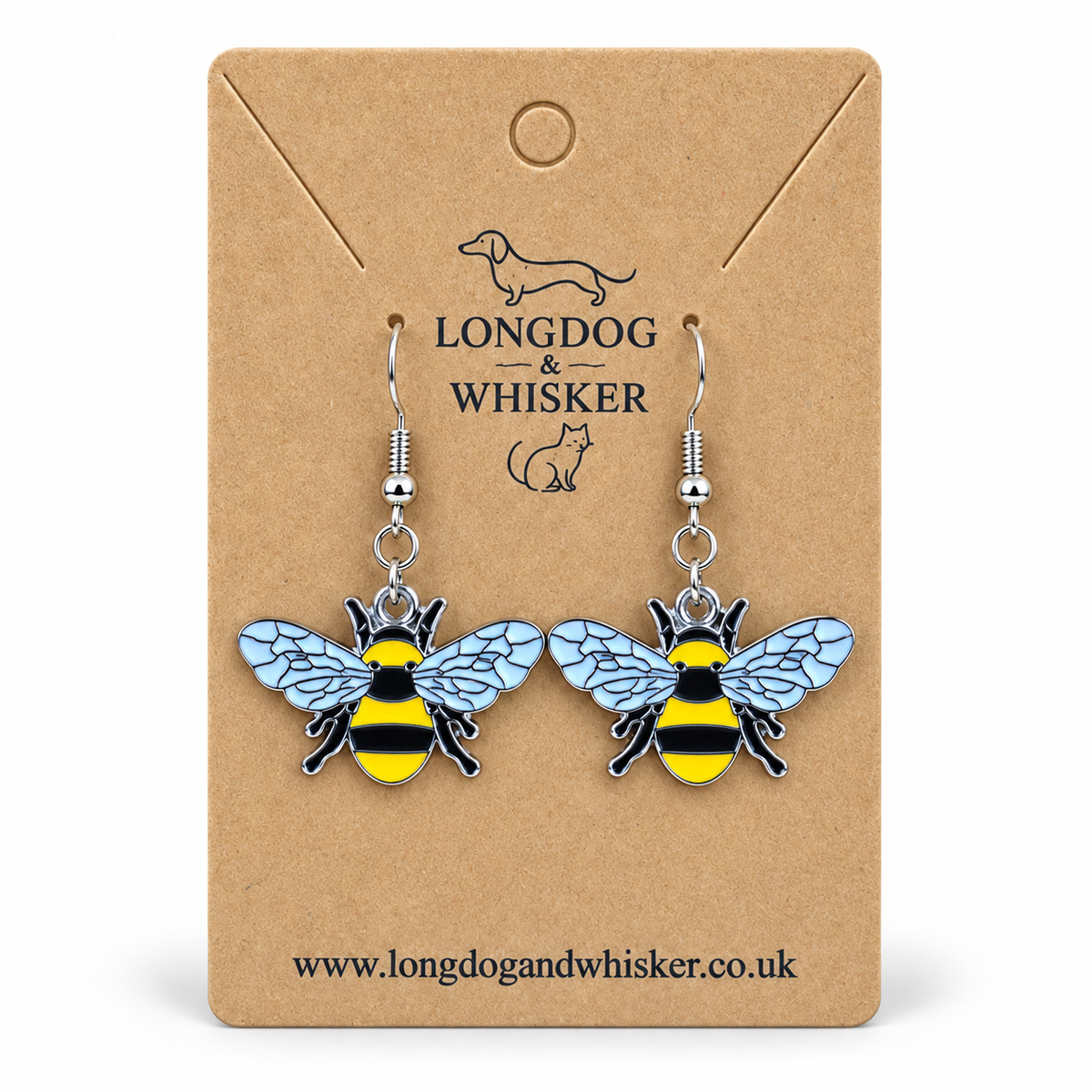 Bumble Bee Earrings on Longdog & Whisker product card