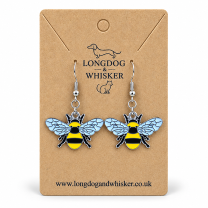 Bumble Bee Earrings on Longdog & Whisker product card