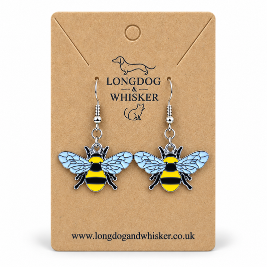 Bumble Bee Earrings on Longdog & Whisker product card
