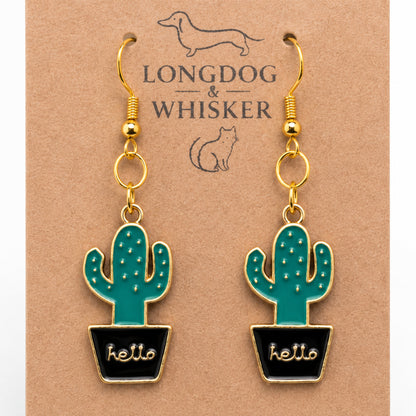 Close-up detail of Cacti Hello Earrings