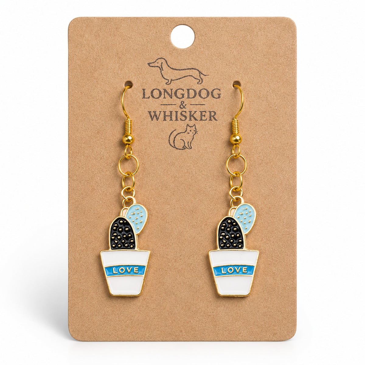 Cacti Love Earrings by Longdog & Whisker