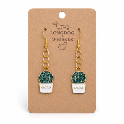 Cacti 'Cactus' Earrings by Longdog & Whisker