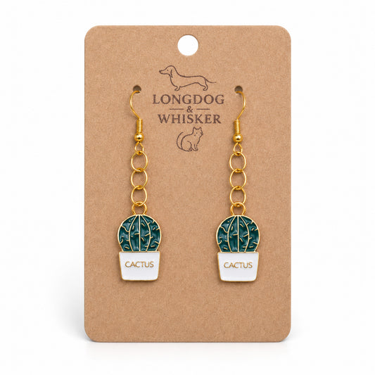 Cacti 'Cactus' Earrings by Longdog & Whisker