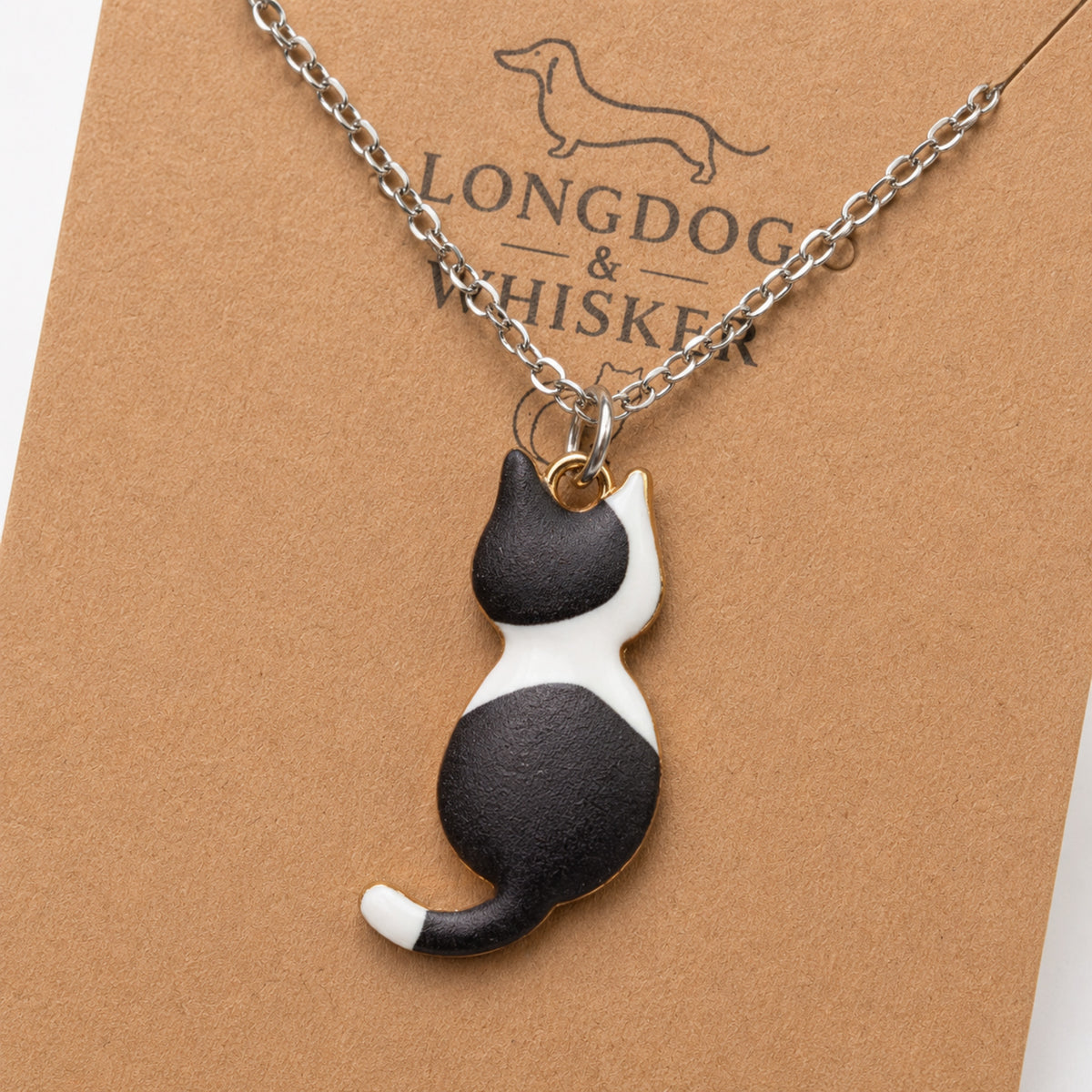 Close-up detail of Cat Patches Necklace