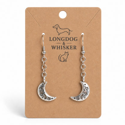 Celestial Moon Earrings by Longdog & Whisker