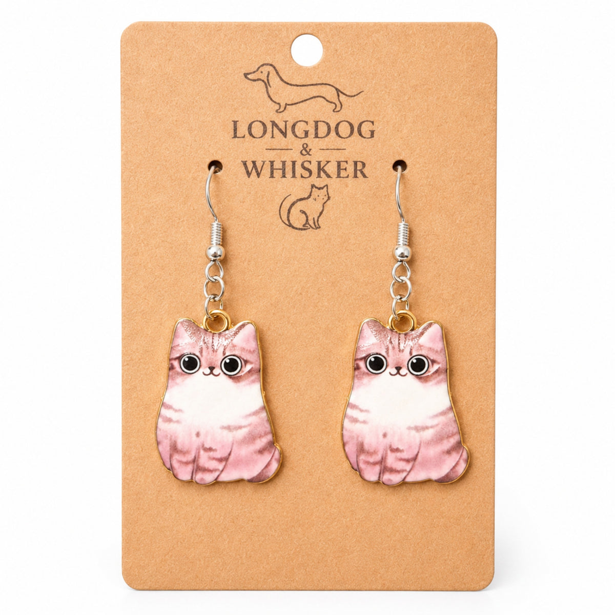 Chonky Cat Earrings - Tabby by Longdog & Whisker