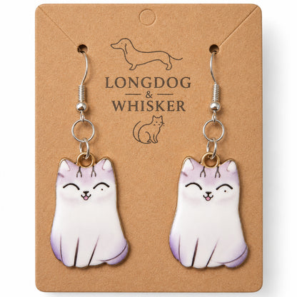 Close-up detail of Chonky Cat Earrings - Tonki
