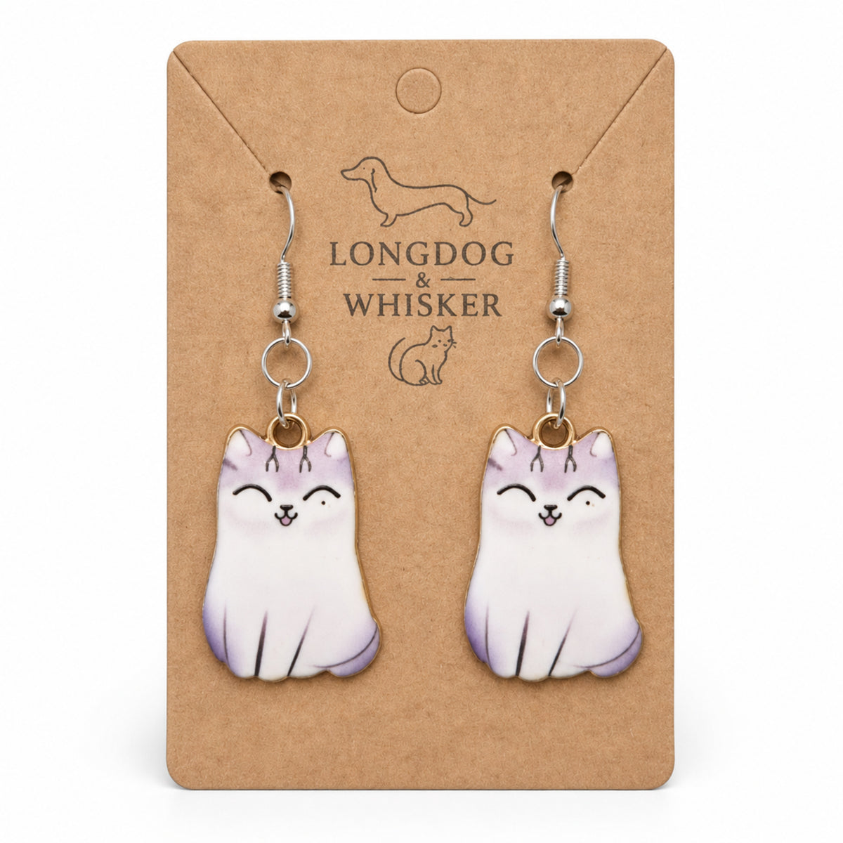 Chonky Cat Earrings - Tonki by Longdog & Whisker