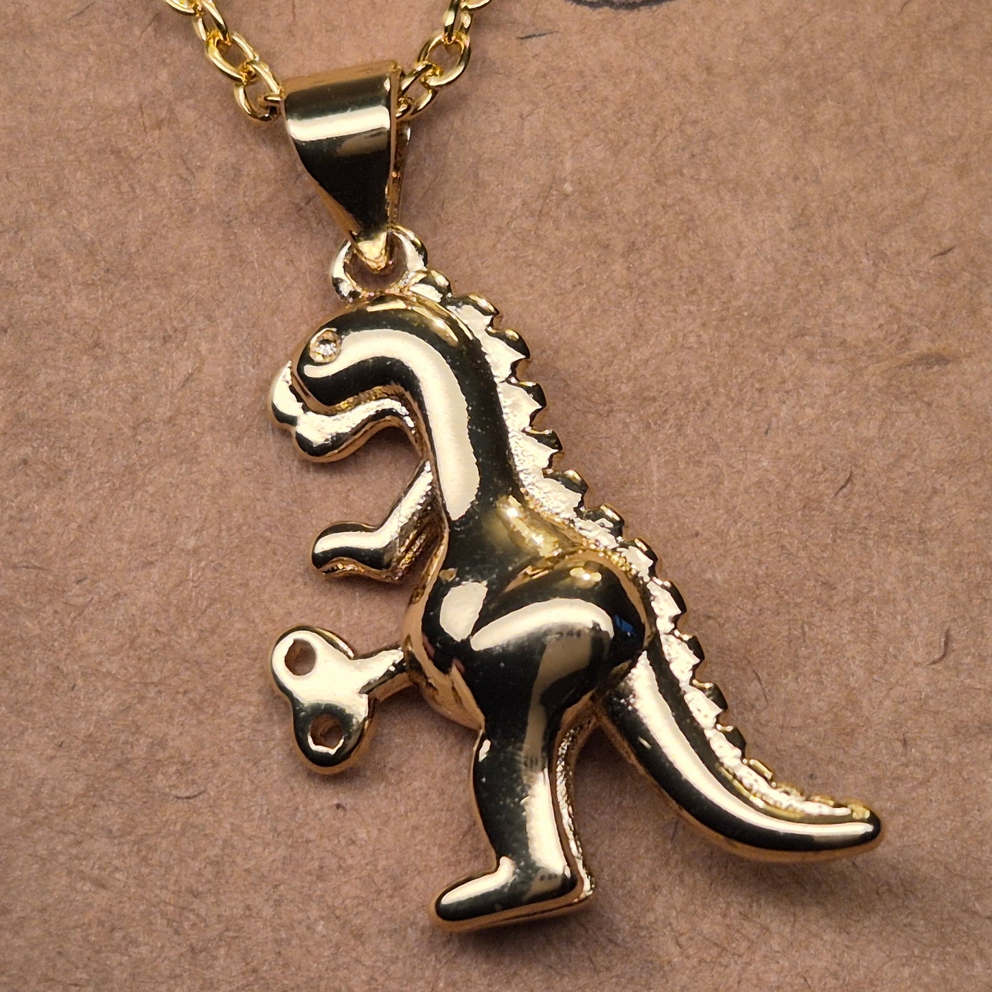 Clockwork Dinosaur Necklace