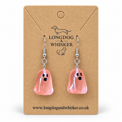 Coral Ghost Earrings on the Longdog & Whisker product card