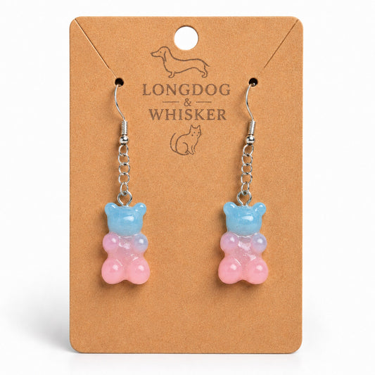 Gummy Bear Earrings - Cotton Candy