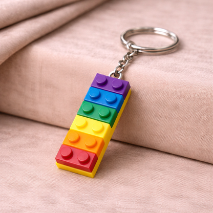 Pride Brick Keyring - Purple to Red