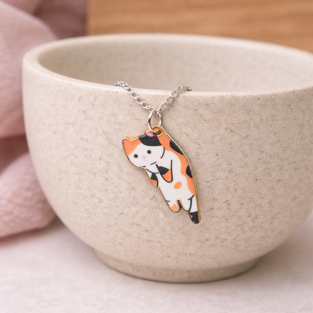 Scruffles Cat Necklace - Calico
