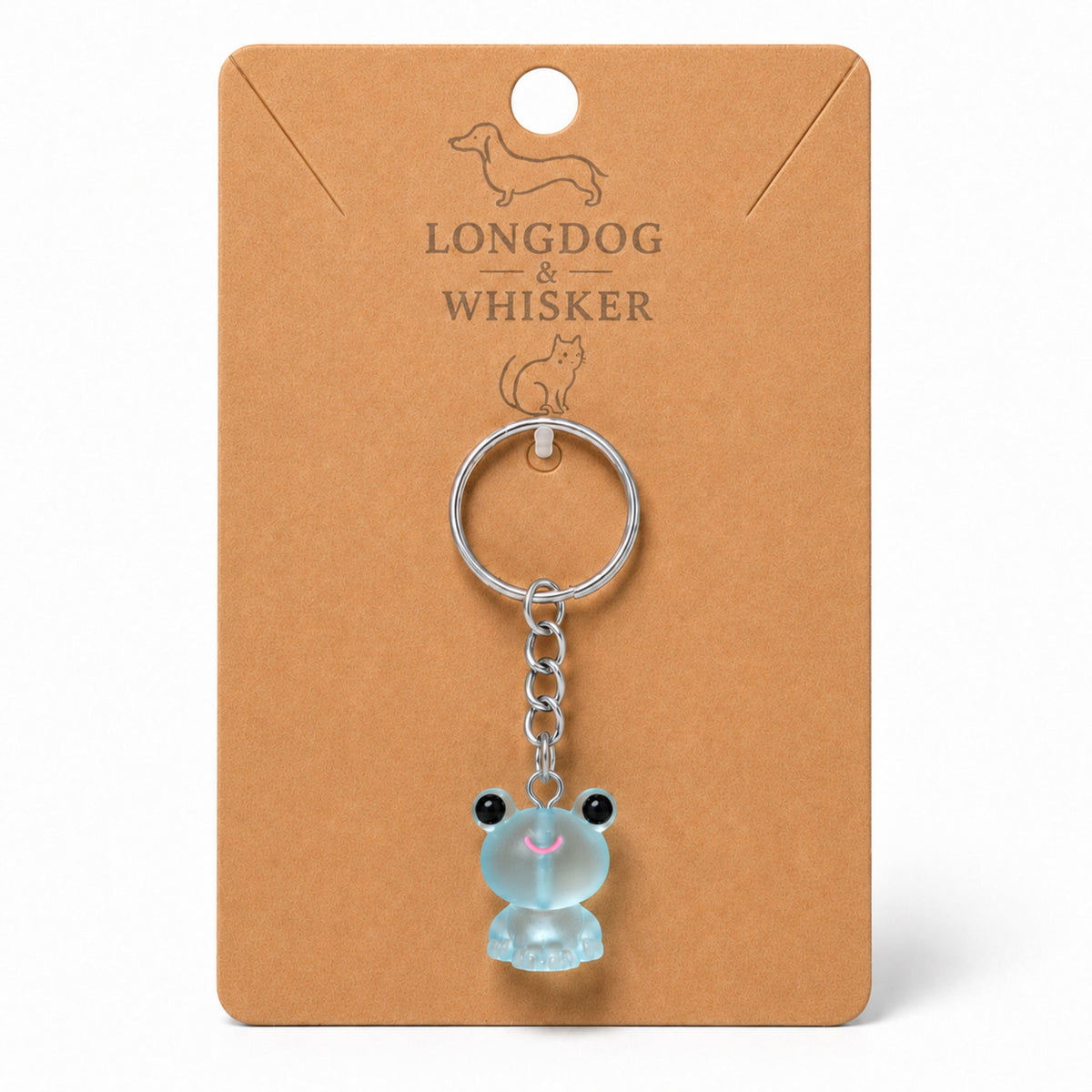 Frosted Frog in Aqua Keyring & Bag Charm on Longdog & Whisker product card