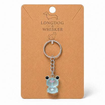 Frosted Frog in Aqua Keyring & Bag Charm on Longdog & Whisker product card
