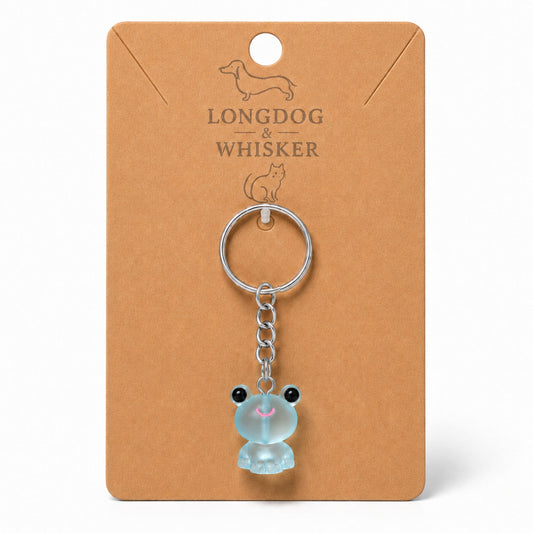 Frosted Frog in Aqua Keyring & Bag Charm on Longdog & Whisker product card