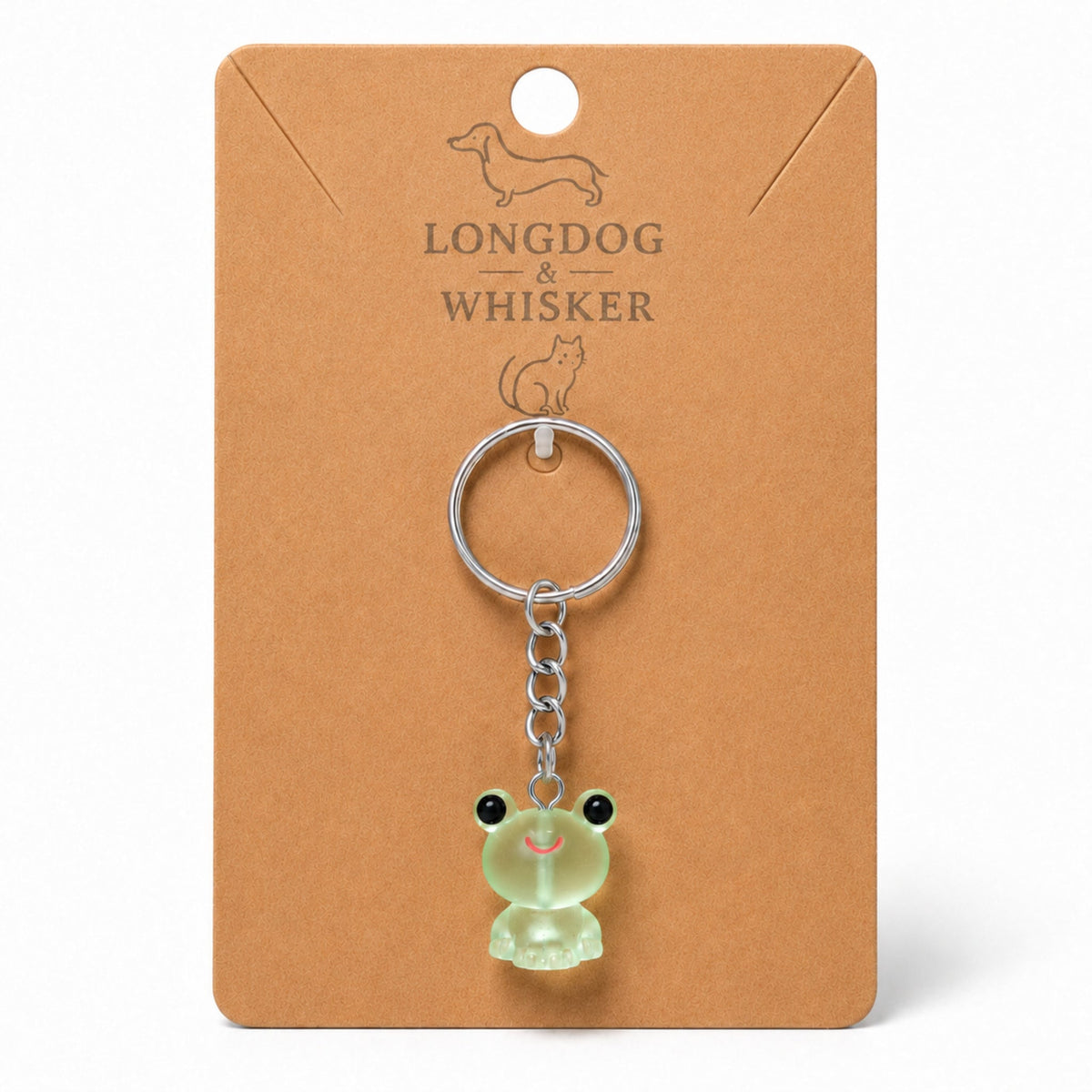 Frosted Frog in Green Keyring & Bag Charm on Longdog & Whisker product card