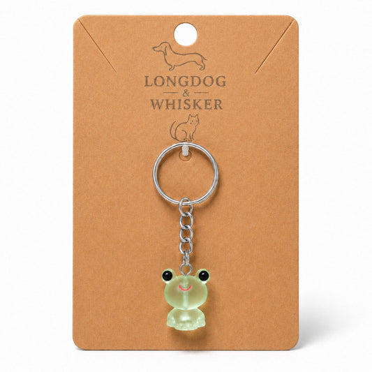 Frosted Frog in Green Keyring & Bag Charm on Longdog & Whisker product card
