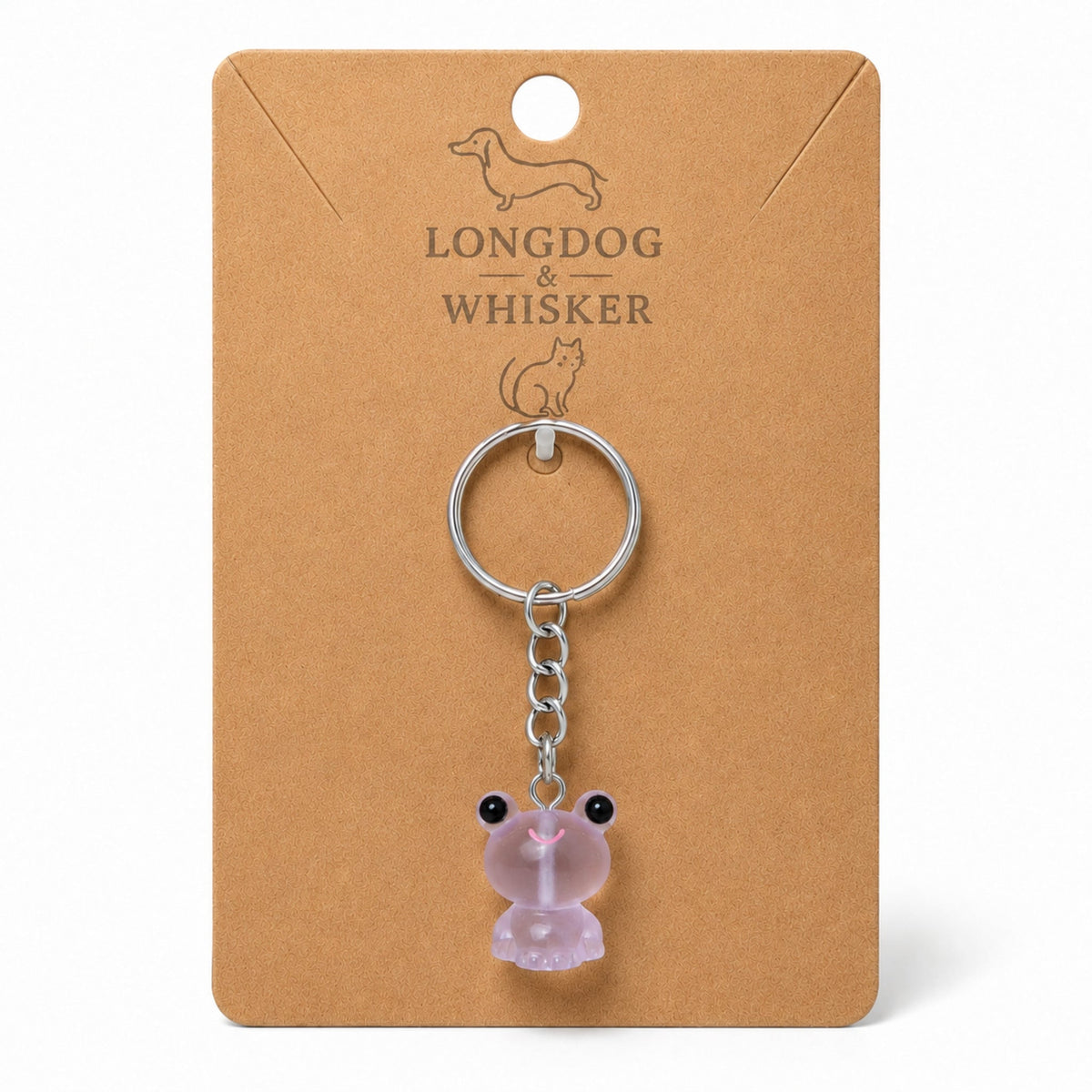 Frosted Frog in Lilac Keyring & Bag Charm on Longdog & Whisker product card