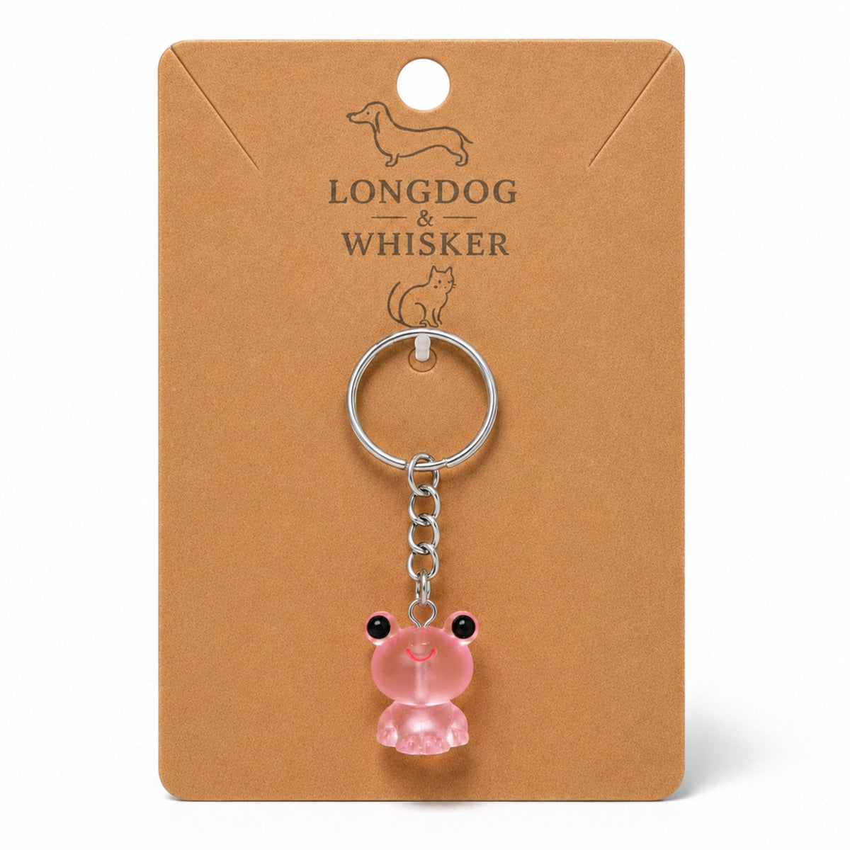 Frosted Frog in Pink Keyring & Bag Charm on Longdog & Whisker product card