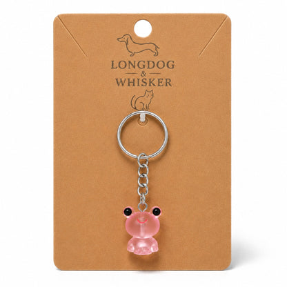 Frosted Frog in Pink Keyring & Bag Charm on Longdog & Whisker product card
