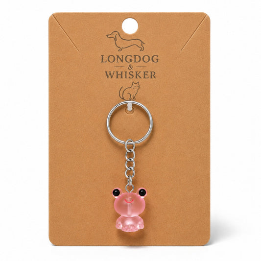Frosted Frog in Pink Keyring & Bag Charm on Longdog & Whisker product card