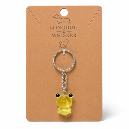 Frosted Frog in Yellow Keyring & Bag Charm on Longdog & Whisker product card