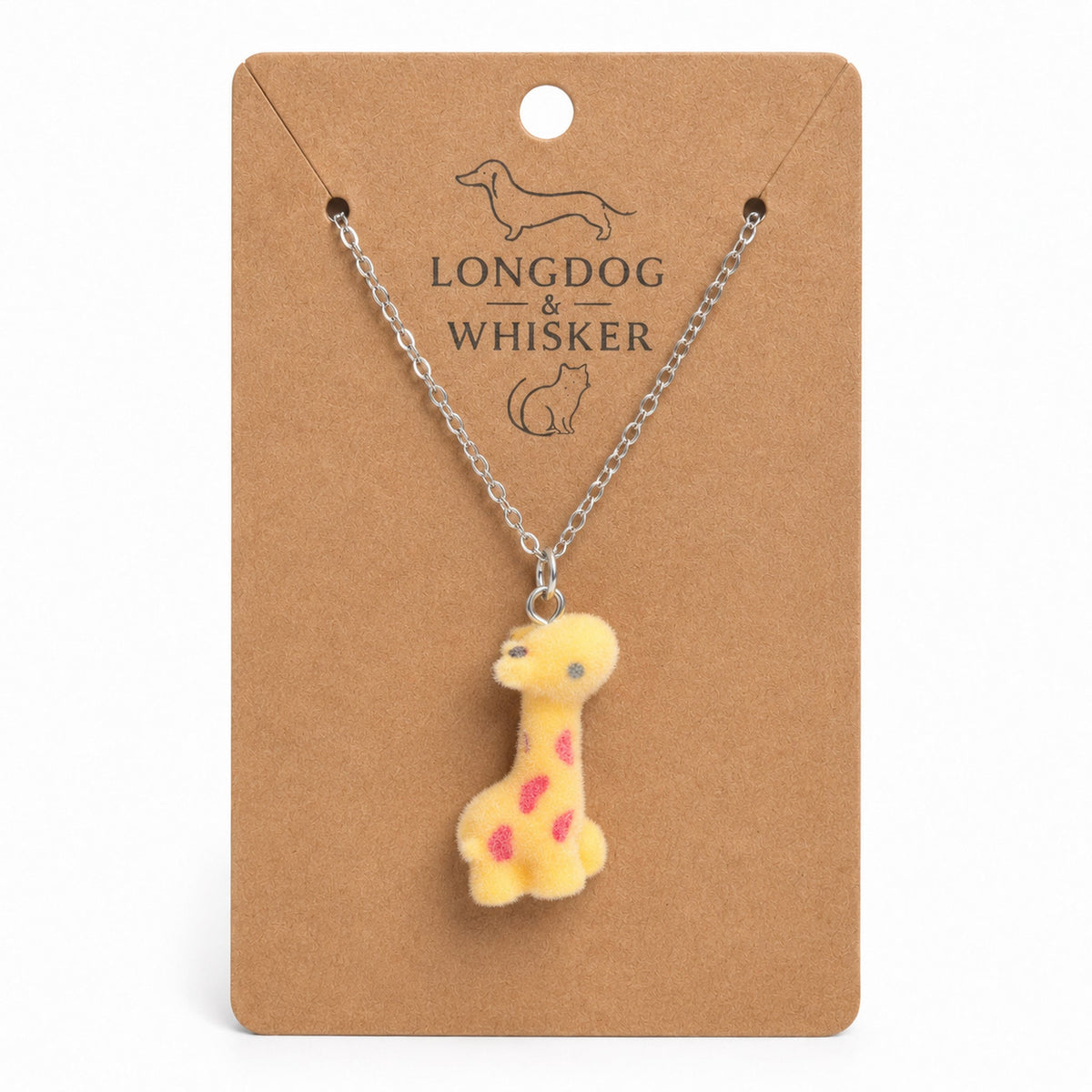 Fuzzy Giraffe Necklace by Longdog & Whisker