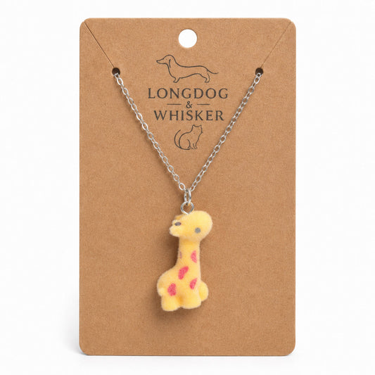 Fuzzy Giraffe Necklace by Longdog & Whisker