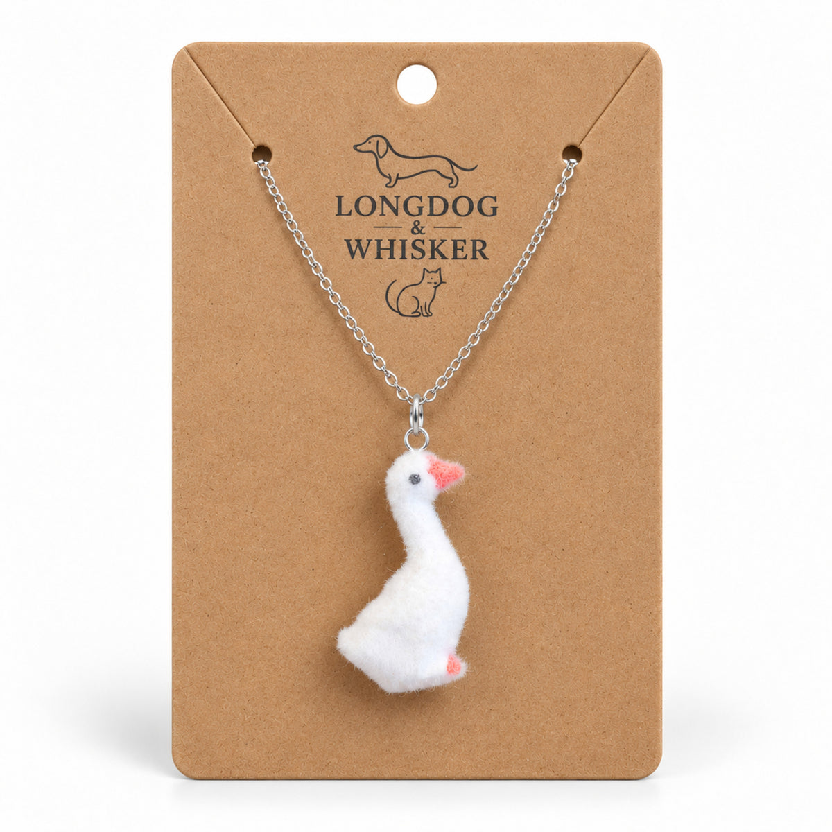 Fuzzy Goose Necklace on Longdog & Whisker product card
