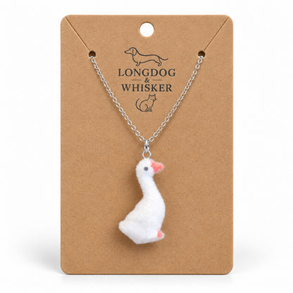 Fuzzy Goose Necklace on Longdog & Whisker product card
